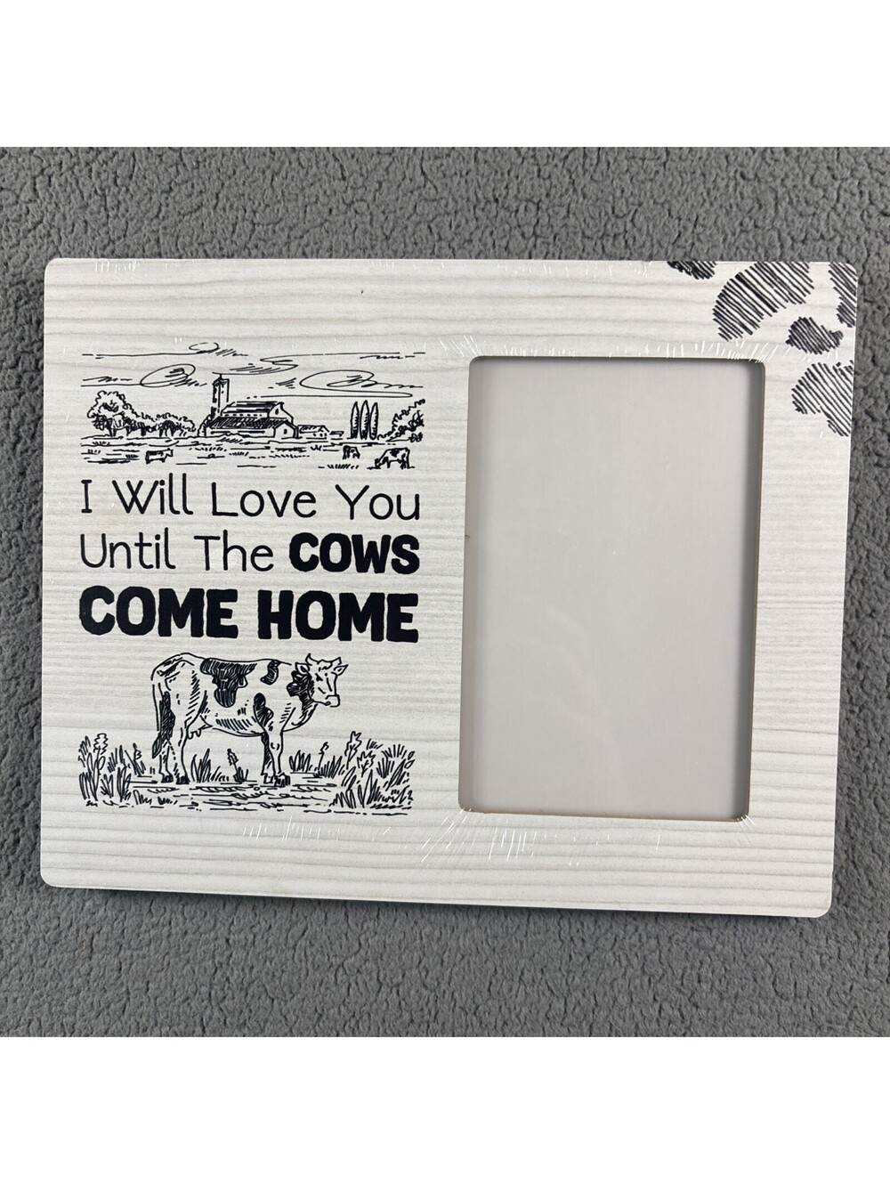 I Will Love You Until The Cows Come Home Picture Photo Frame,Couples Color-3